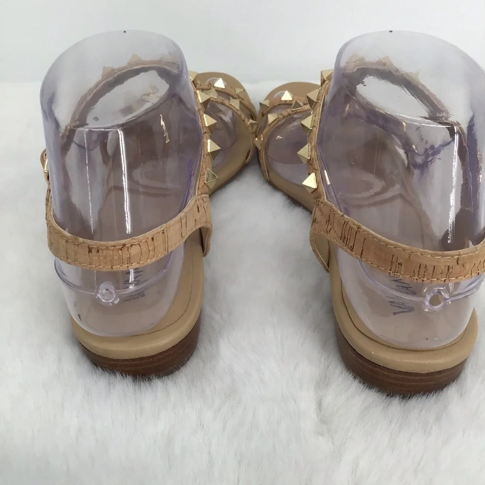 Vaneli Women’s Brunel Strappy Leather Studded Sandal Summer Natural Size 7N - Picture 5 of 10